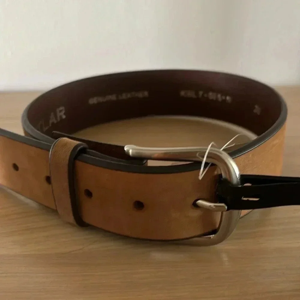 COPY - Pintlar light tan leather belt